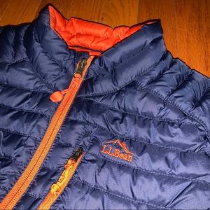 SOLD!! KIDS LL BEAN WINTER BLUE AND ORANGE JACKET
